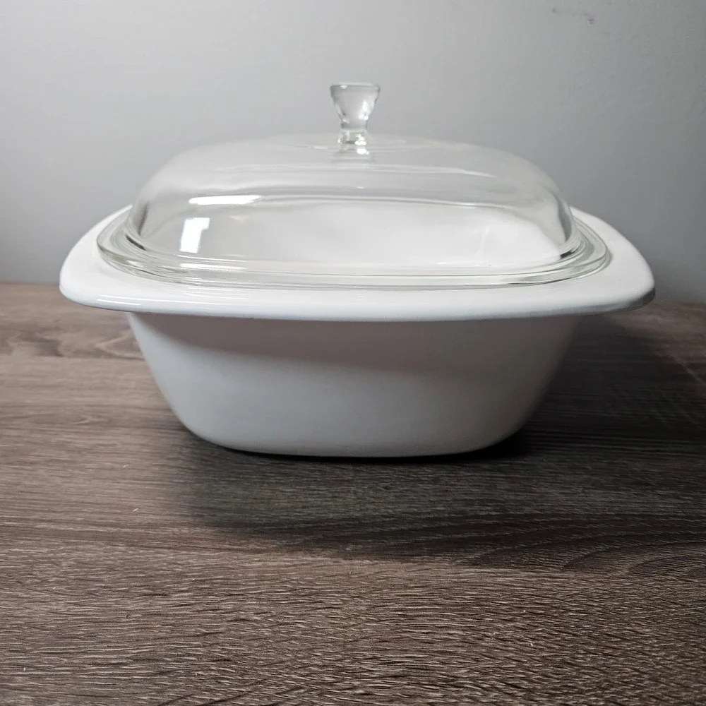 Vintage Corning Ware Blue Cornflower 4 Qt Dutch Oven P-34-B with Glass Lid USA